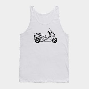 NSS250 Reflex Motorcycle Sketch Art Tank Top